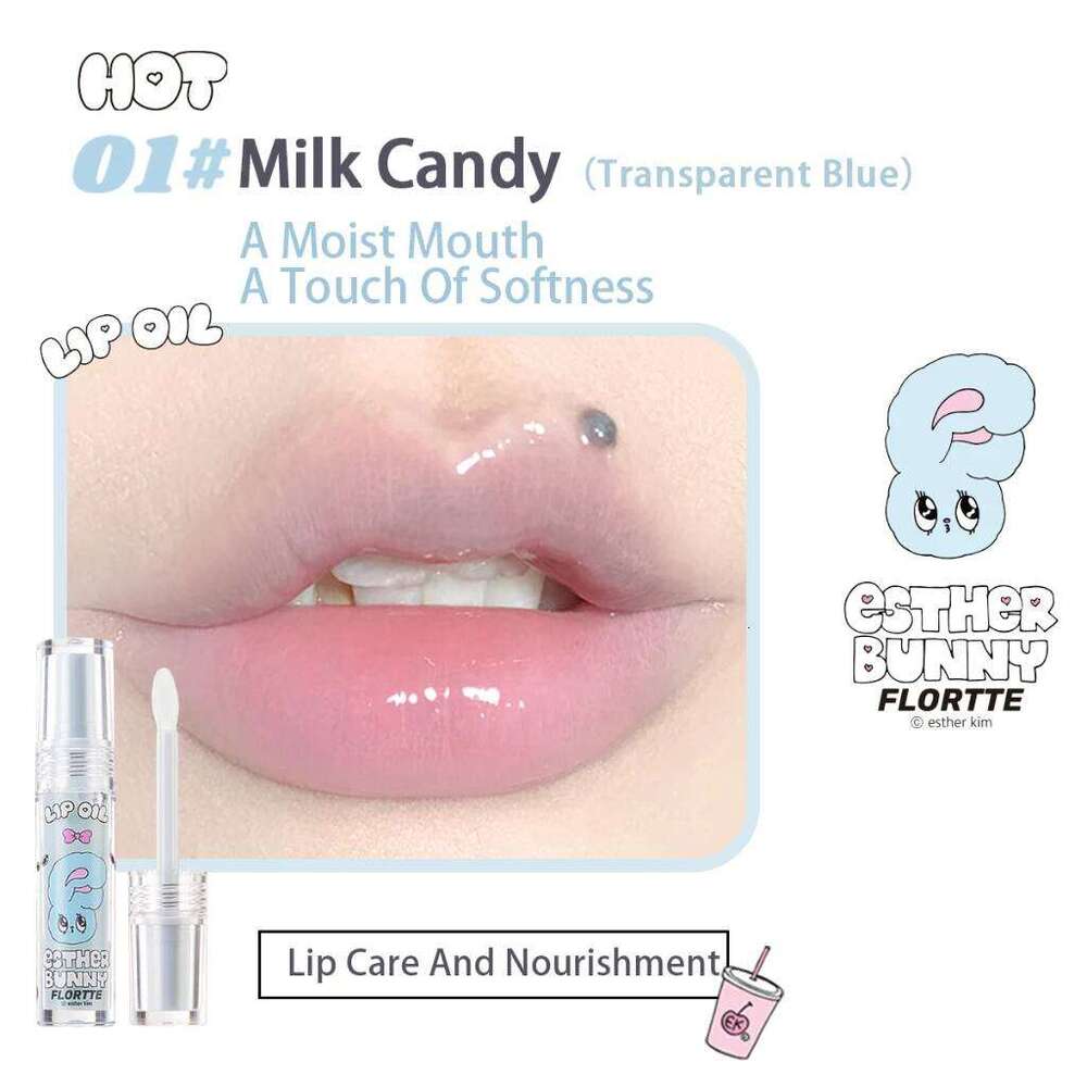 FLORTTE Gloss Serum Esther Bunny Lip Tint Glaze Liquid Lipstick 2.6g Hydrating Makeup Women Cosmetics X250702