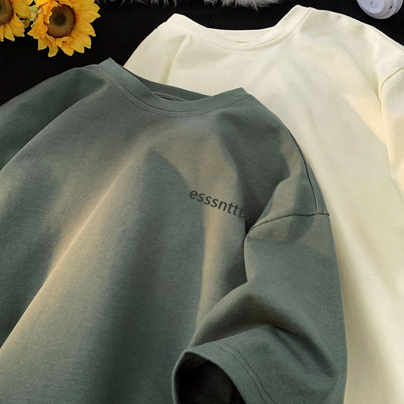 T Shirts Esen tils Summer Breathable Loose Short Sleeve T-Shirt Unisex Casual Sportswear High Street Style Letter Pattern Streetwear