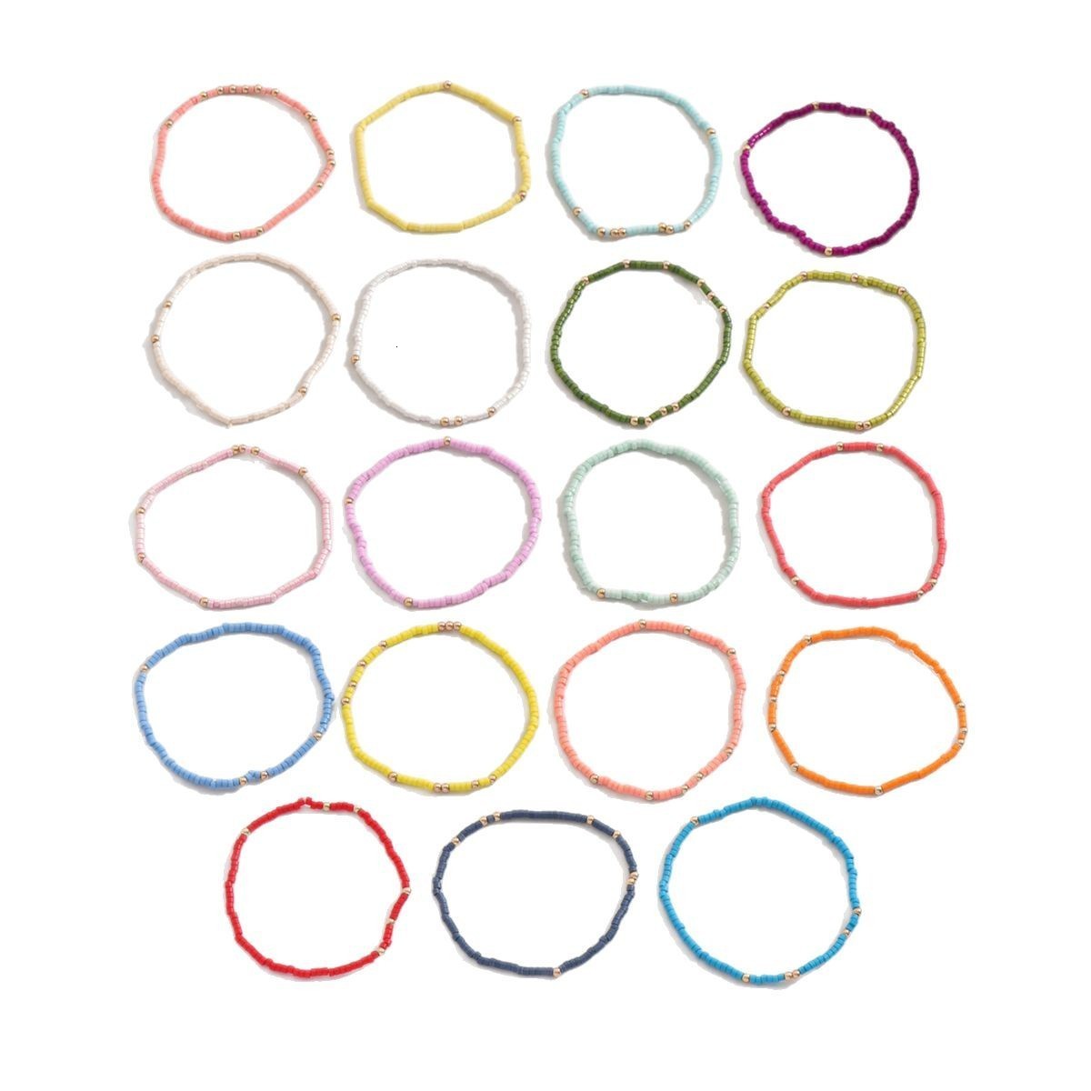 Selling Bohemian Style Colorful Beaded Bracelet Trendy Versatile Beach Vacation Style CCB Beaded Jewelry 250703