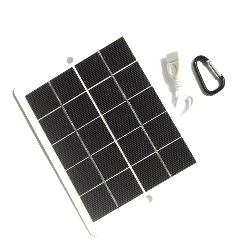 3W Solar Panel Charger 5V USB Portable Mini DIY Solar System Output Outdoor Emergency Mini Power System Charging Solar Cell Plate Polysilicon For Mobi