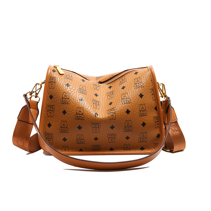 Free shipping designer High-End Wide Strap Pillow Bag Women Bag 2025 New Vintage Print Large Capacity Bag Single Shoulder Bag Crossbody Bag Women Bag