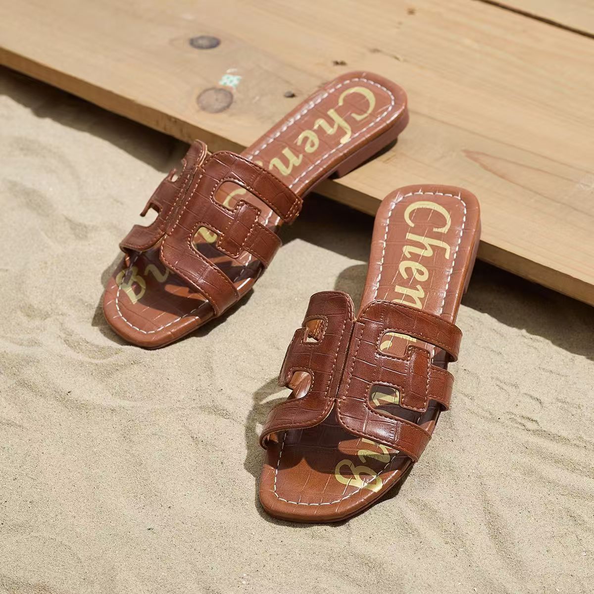 Designer sandals coach slippers bath leisure walking comfortable slide soft cotton slippers fashion Beach madam slippers luxu sandale aaA++++