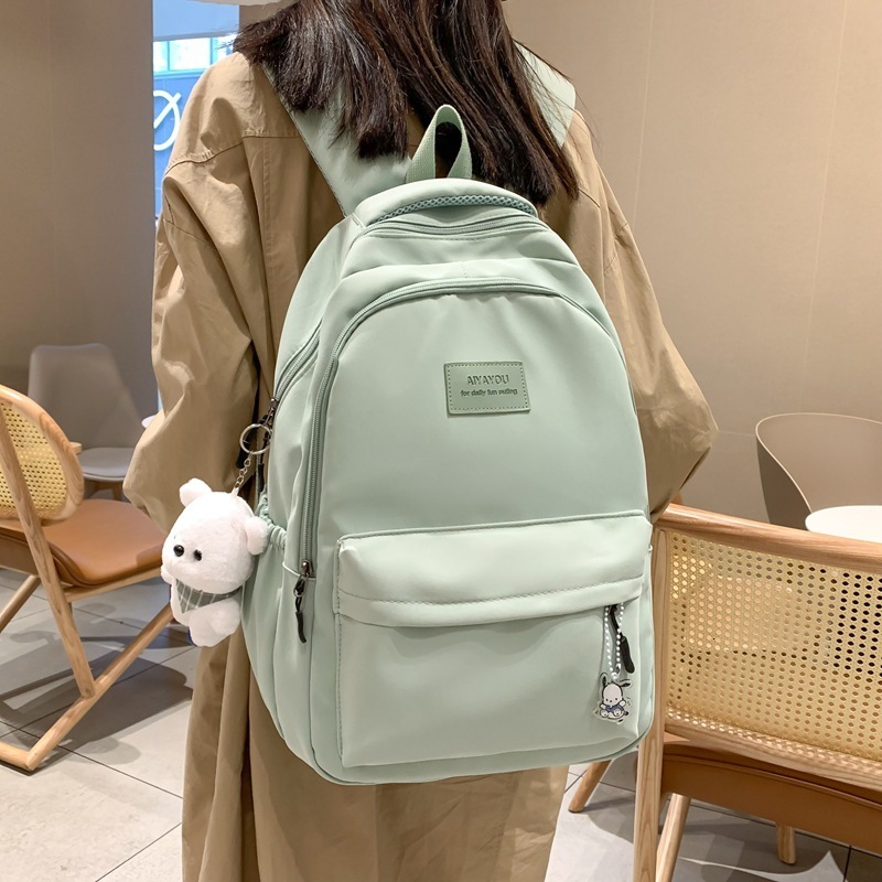 Simple Large Capacity Knapsacks For Women Waterproof Nylon Durable Lightweight Schoolbags Fashion Versatile Travel Bags 240813