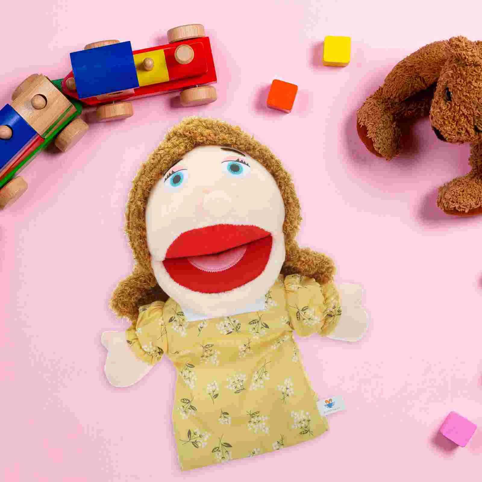 Family Hand Puppet Puppets Storytelling Plaything Kids Interactive Toy Child W250703