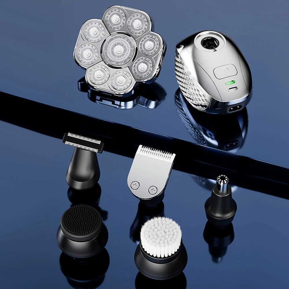 Men Grooming Kit 9D Shaver IPX6 Waterproof 9 Cutter Floating Head Electric Razor Wet/Dry 6 In 1 Bald Head Shavers Beard TrimmerS250702