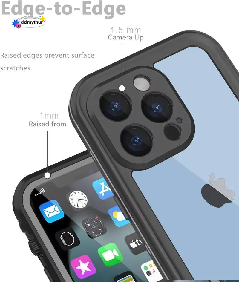 For iPhone 16 15 14 Plus 13 12 11 Pro XS Max XR IP68 Waterproof Phone Case Dustproof Diving Swim Surfing Cover Screen Protector ddmythur
