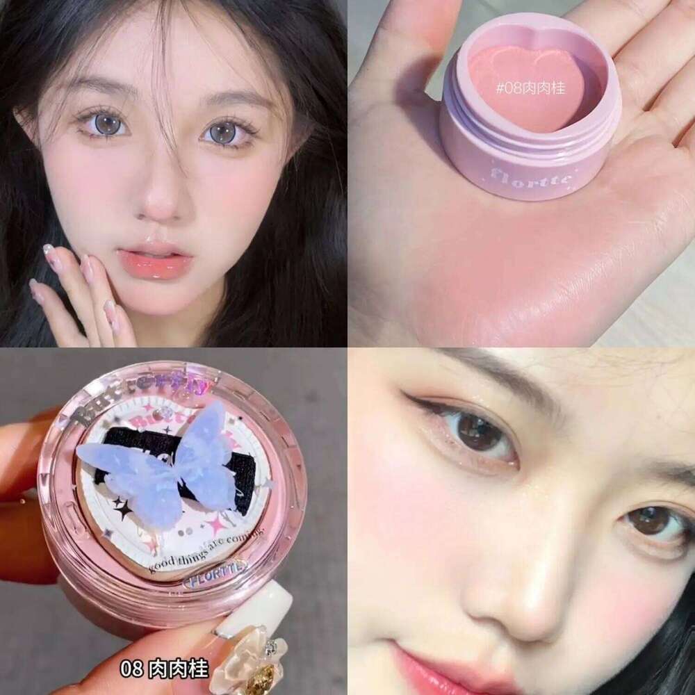 Flortte Airy Cream Long-lasting Brightening Natural Glow Contouring ple Blush d X250702