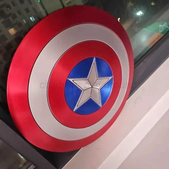 DISNEY 60cm Marvel Captain America Superhero Shield Premium Version Model Peripherals Cosplay Props Collectible Decorative Gifts Toys for Kids W250703