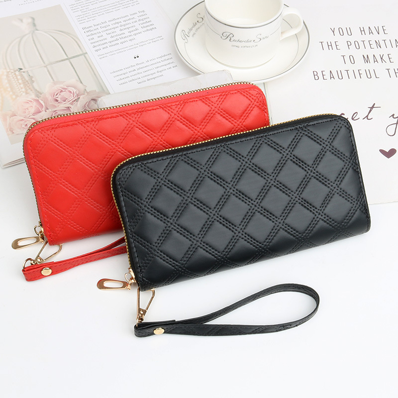 Designer Wallet New Quilted Women's Wallet Long Casual Phone Bag Zipper Bag Multi-card Slot Luxury Bag Large Capacity Clutch Wallet