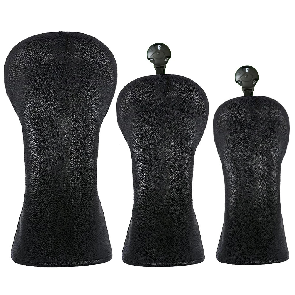 Black Golf Club Head Covers Wood Driver Protect Headcover Golf Accessories Putter Golf Iron Club Head Cover 250702