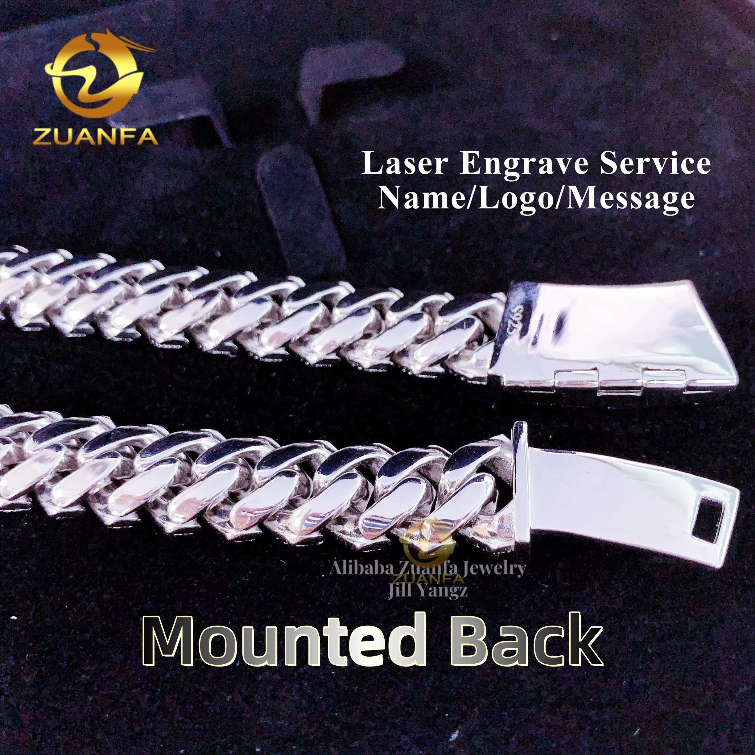 Curved Plug in Ice Box Heavy Thick 15mm GRA Certification Leading Factory Direct Moissanite Cuban Link Chain