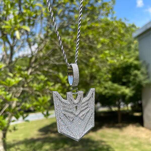 Hip Hop Iced Out Big Exaggerated Transformers Pendant With Free Rope Chain for Men Women Distinctive Jewelry