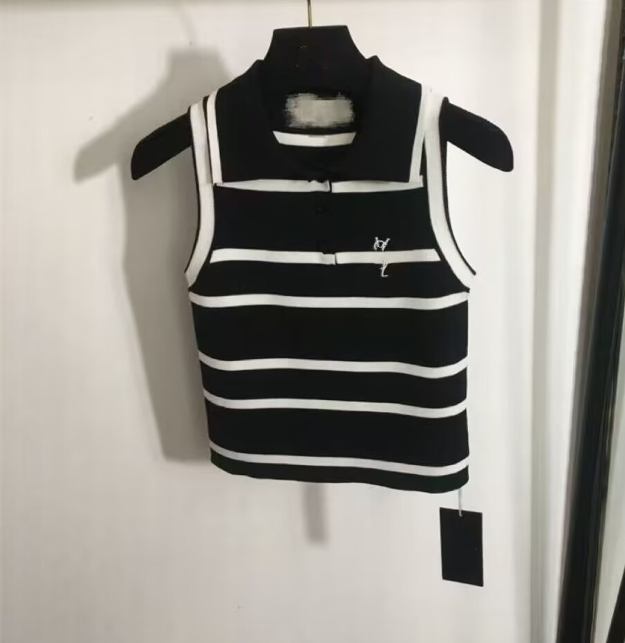 Women's vest designer tank top women tank tops designer luxury vest sleeveless camis pure cotton fashionable knitted camisole tees Women's