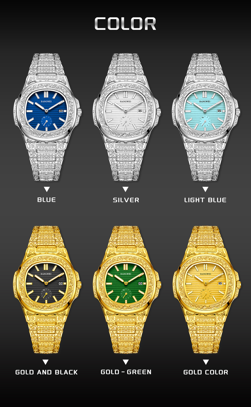 Ligg watch men's universal watch men's and women's same waterproof watch holiday gifts