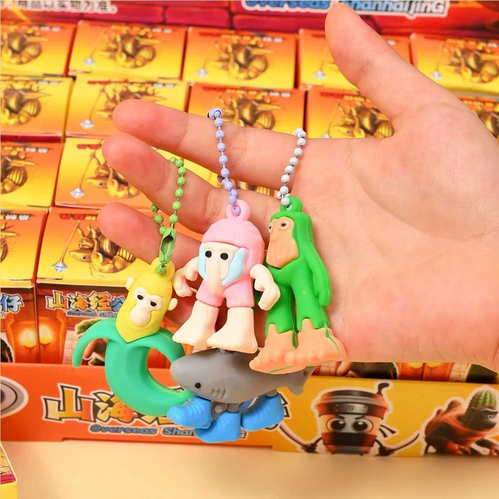 Keychain 24PCS Itan Brainrot Blind Box Tungtungtung Sahur Tralalelo Tralala Brr Patapim Keychain Pendant Blind Box Toys Z250703