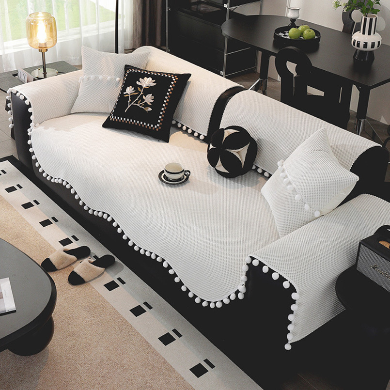 Alien Chenille Sofa Cushion All Seasons 2024 New Light Luxury High-end Irregular Non-slip Cover Blanket Towel