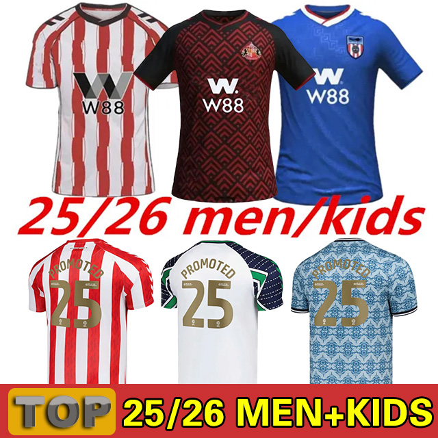 2025 SUNDERLAND New Soccer Jerseys STEWART SIMMS ROBERTS AMAD CLARKE DAJAKU EMBLETON EVANS Vintage 2025 2026 safc football shirt