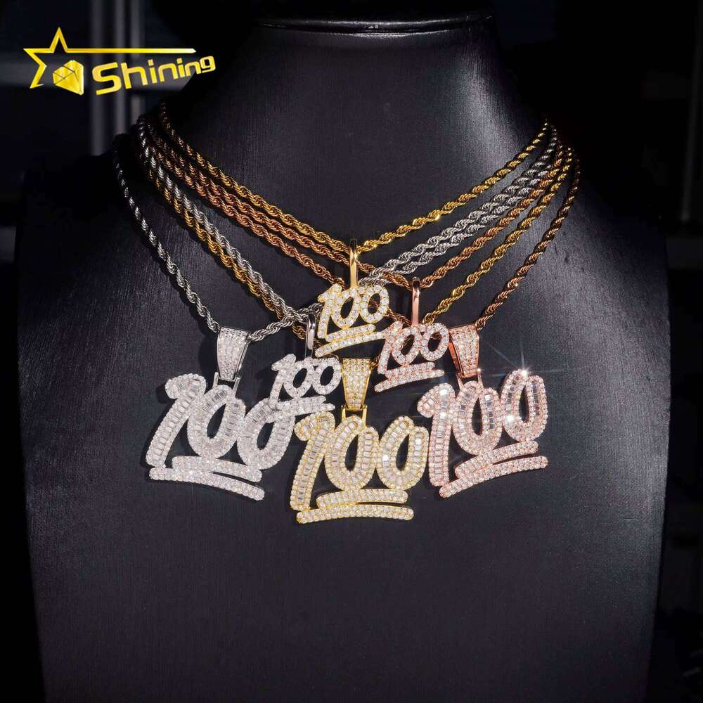 Hip Hop Wholesale Price Sier Iced Out Gift Charm Fine 100% Moissanite Dia Pendant