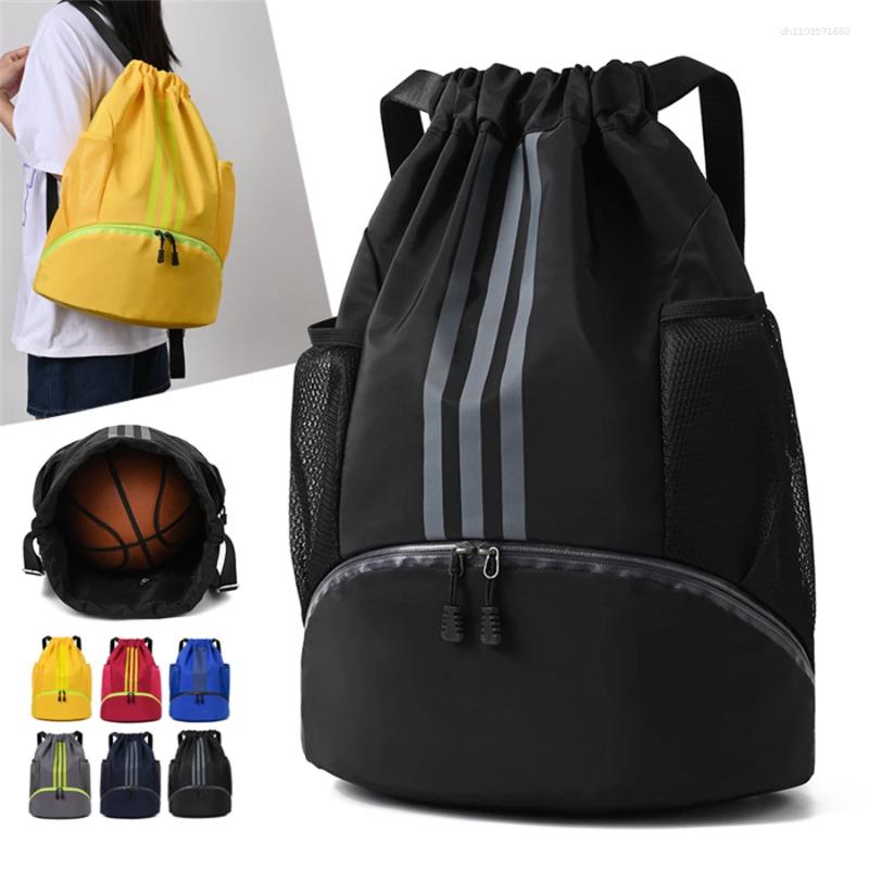 Outdoor Bags Gym Bag Fitness Backpack Women Men Basketball Soccer Football Storage Training Drawstring Sports Knapsack