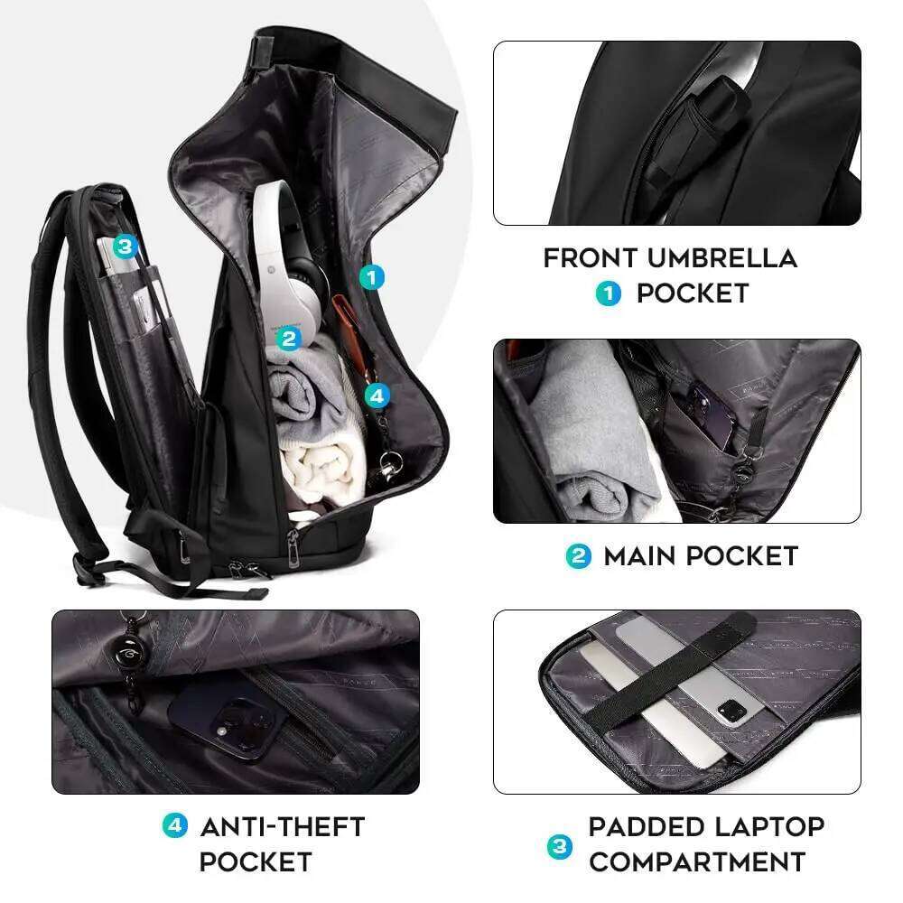 Designer Bag Bange Men Fashion 15.6 Inch Multifunctional Waterproof Backpack Daily Travel Bag Casual School Rucksack With Buckle
