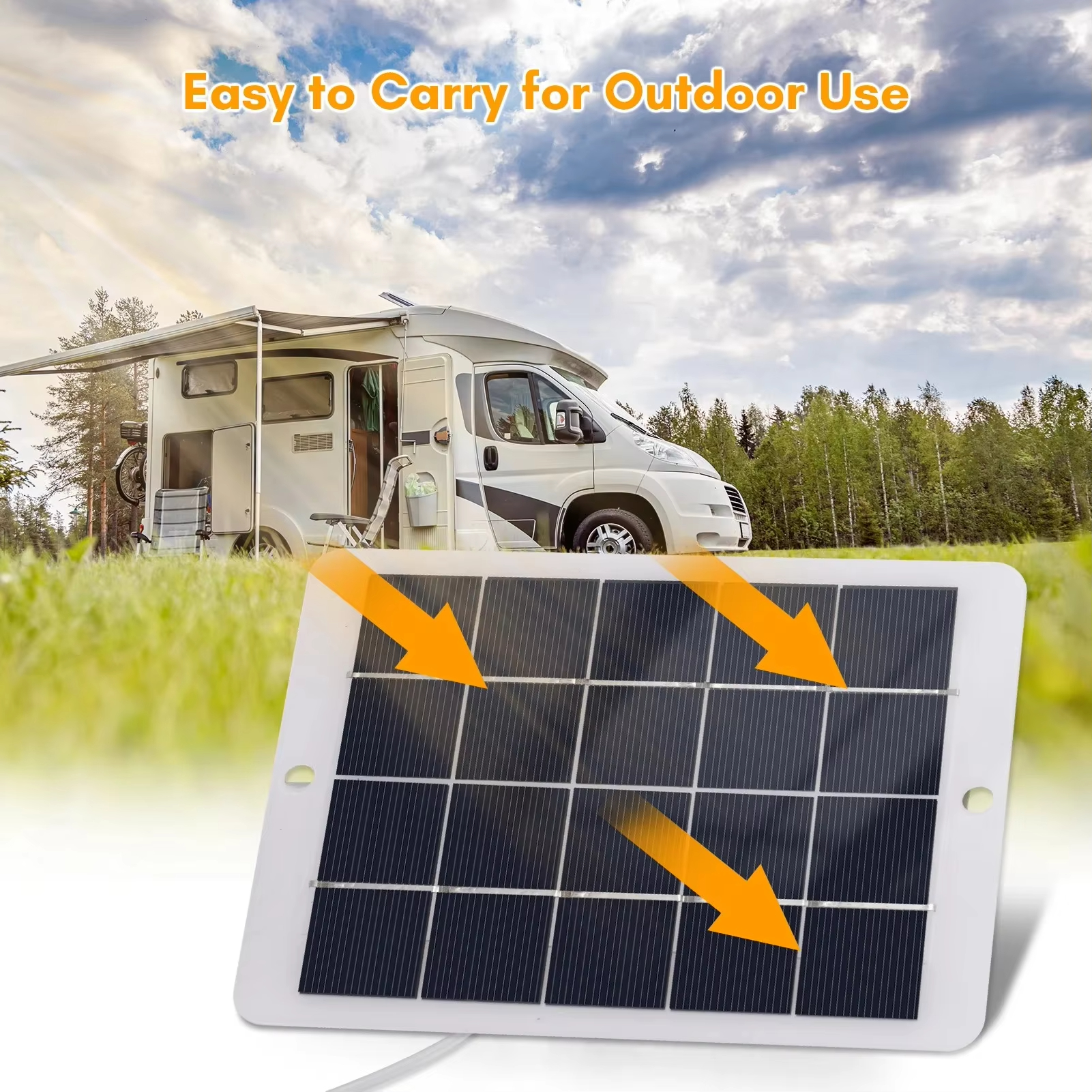 3W Solar Panel Charger 5V USB Portable Mini DIY Solar System Output Outdoor Emergency Mini Power System Charging Solar Cell Plate Polysilicon For Mobi