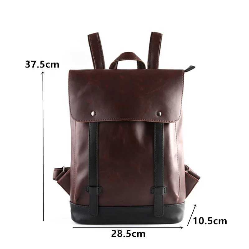 Retro Mens Backpack Bag Luxury Crazy Horse Leather Backpack Men School Backpack College Book Bag Rucksack Men Shoulder Bags Z250702