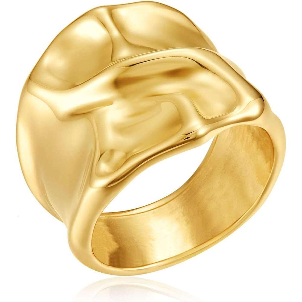 for Set 3 Sier Women Chunky Statement ZC Dome Evil Eye Croissant ring Thick Gold Plated Band Rings