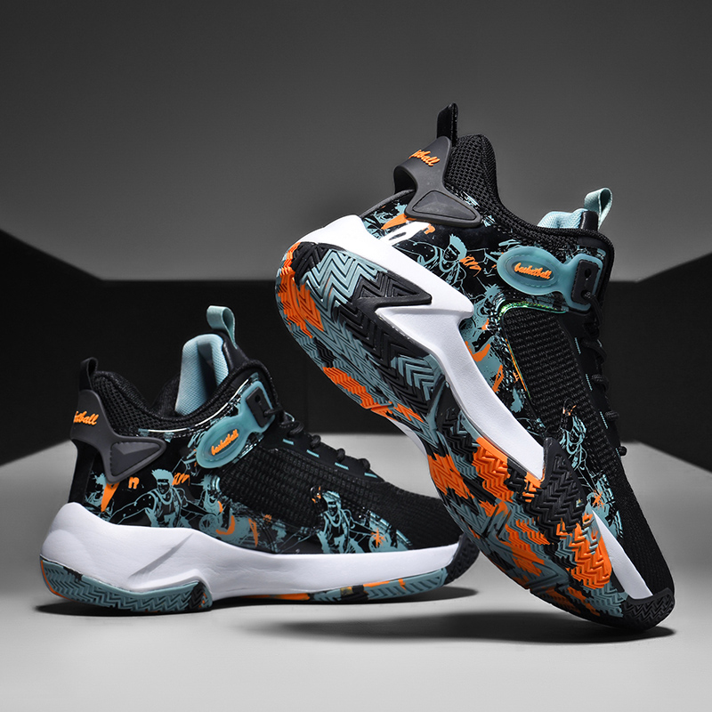 8881- Classic Fashion Wear resistant Breathable Anti slip Mesh Sports Shoes, Basketball Running Sports Walking Shoes, Rubber soled Men's Basketba