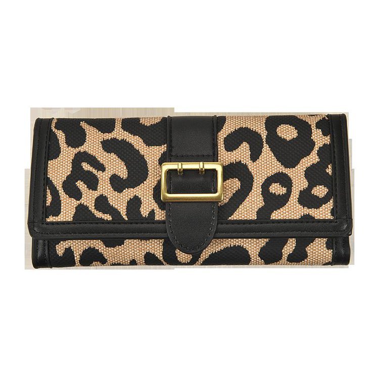 Luxury Wallet Women's Leopard Print Tri-Fold Wallet Compact Short Purse Fashion Long Card Holder