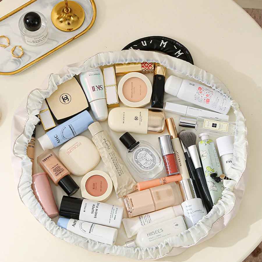 Large Capacity Drawstring Makeup Bag Waterproof Travel Toiletry Organizer | y Lazy Person Cosmetic Pouch 250628