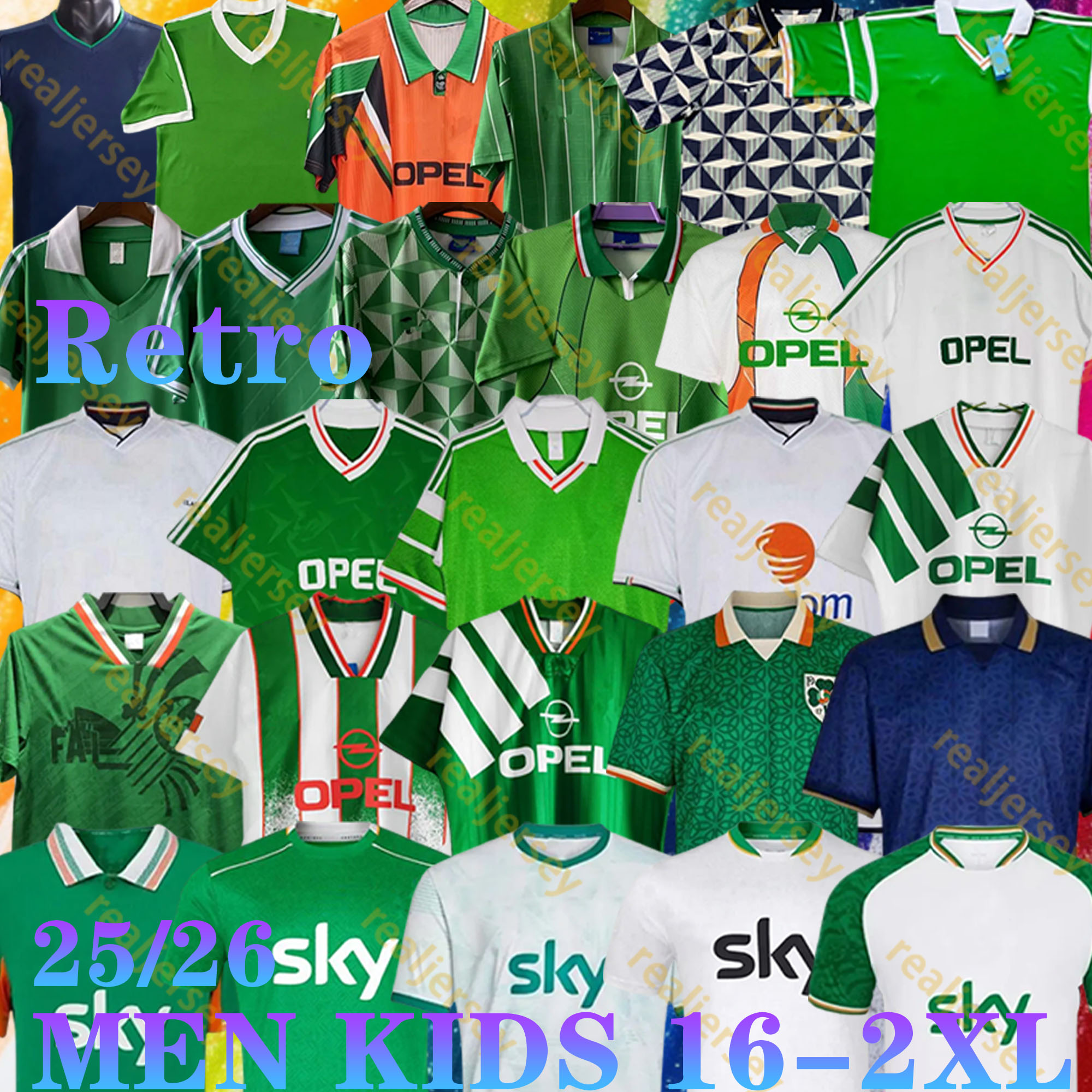 2025 2026 Ireland soccer jersey retro 1990 1992 1994 1996 1997 home classic vintage Irish McGRATH KEANE STAUNTON HOUGHTON McATEER 88 25 26 men kids kit football shirts