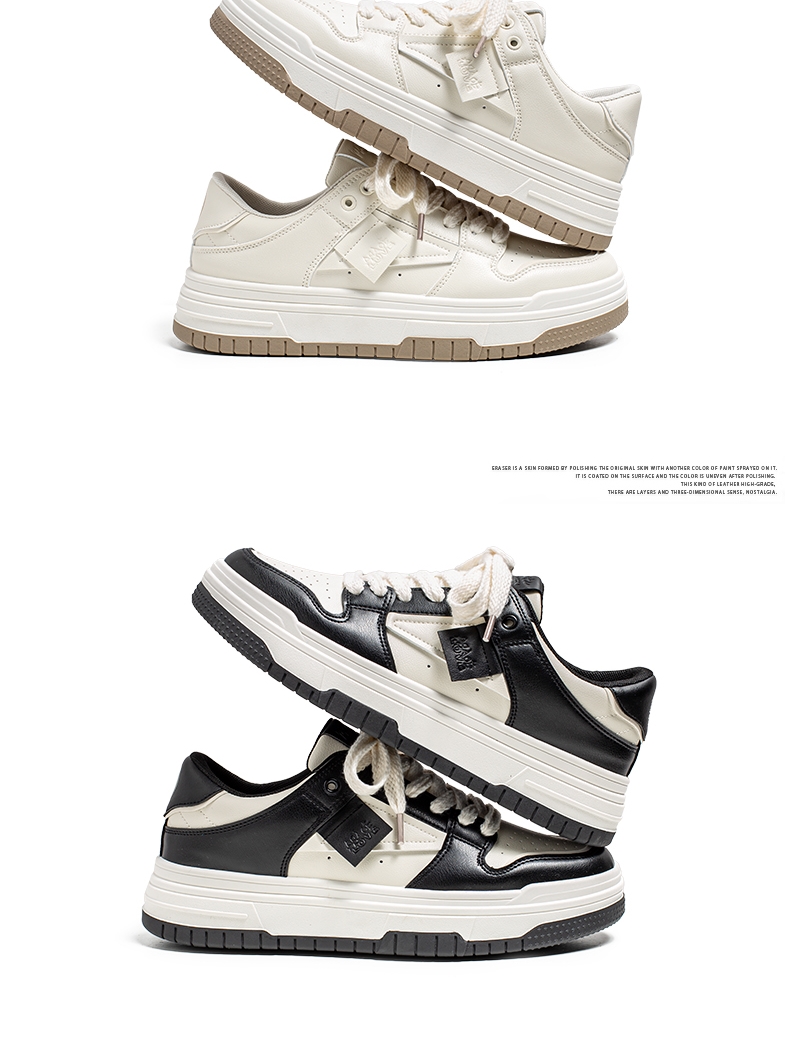 Spring board shoes men's casual trendy shoes trendy brand black and white panda designer skateboard shoes ultra light thick sole
