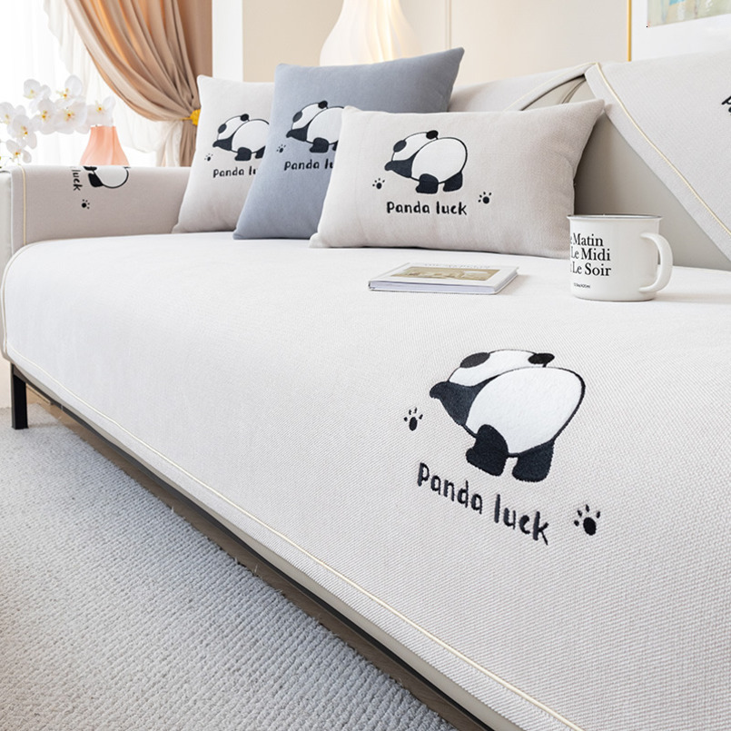 New Chenille Fabric All-Season Non-Slip Seat Cushion Cute Chinese Simple Style Sofa Cover