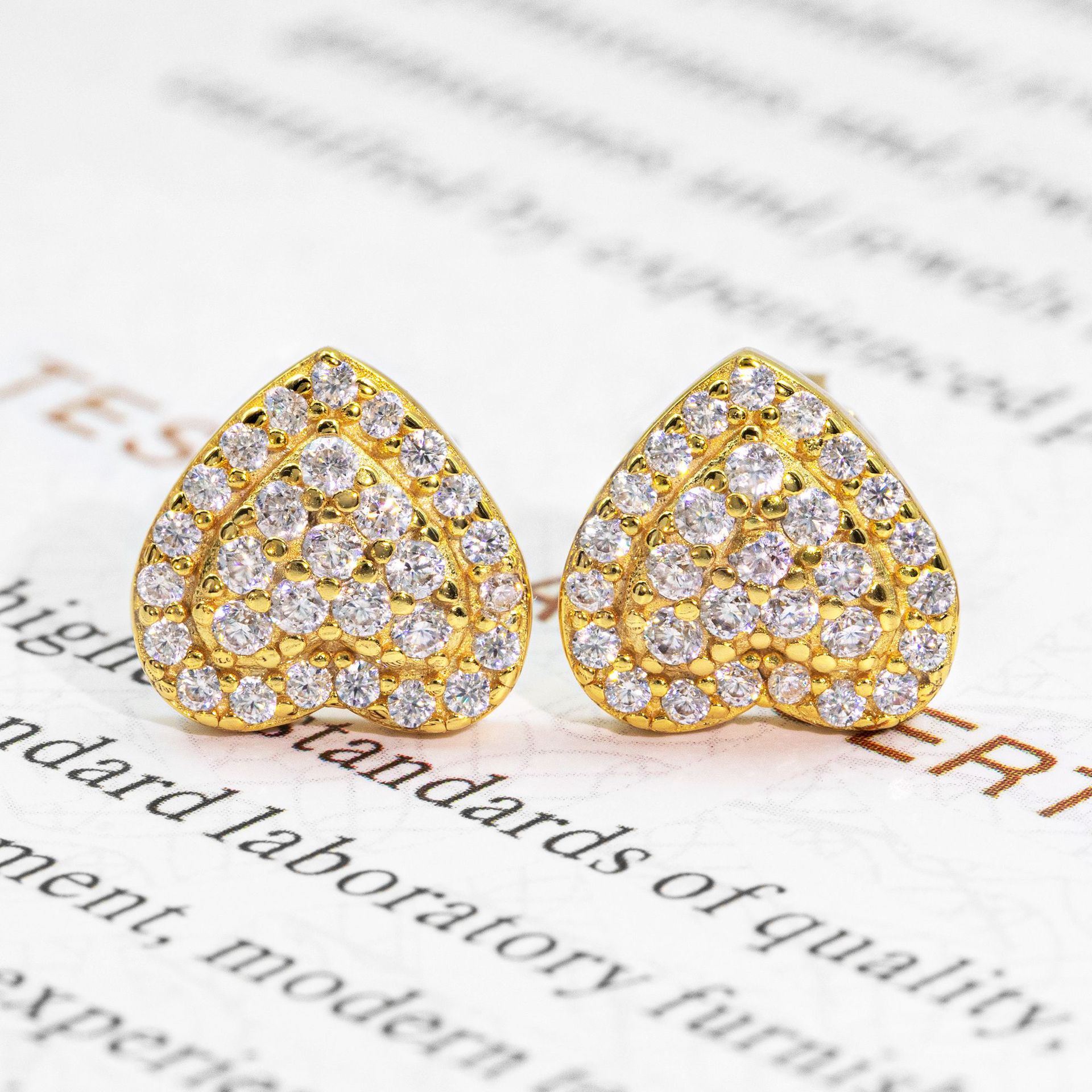 Pass Diamond Tester Fine Jewelry 925 Sterling Silver Charm Diamond Moissanite Stud Earring