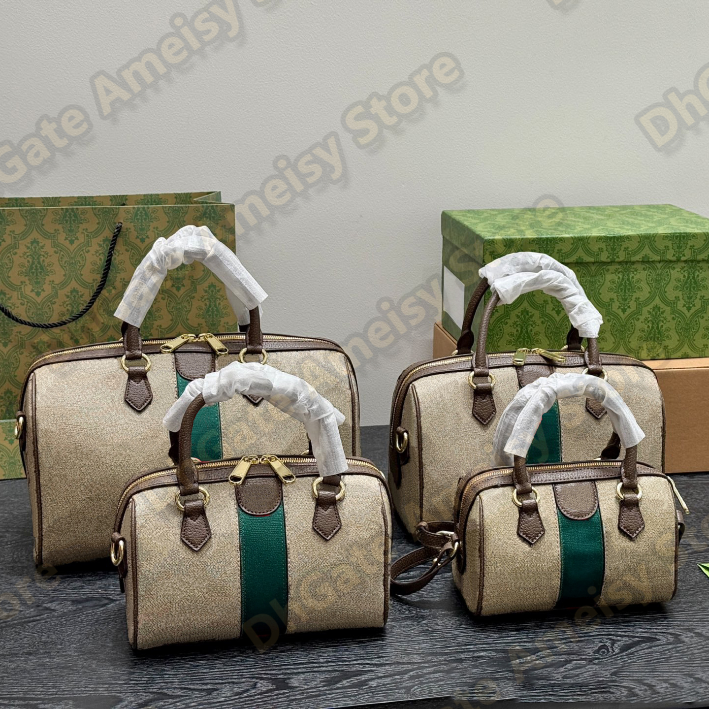 Brand Designer Boston Shoulder Bag in 4 Sizes, Barre-Shaped Leather Crossbody Bag with Adjustable Strap, Stylish Bag with Handle Yuki070