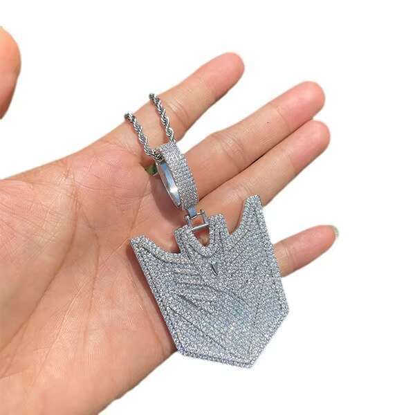 Hip Hop Iced Out Big Exaggerated Transformers Pendant With Free Rope Chain for Men Women Distinctive Jewelry