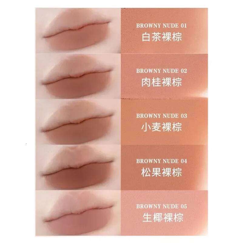 HYNTOOR small tube milk mist nude d matte black lip gloss X250703