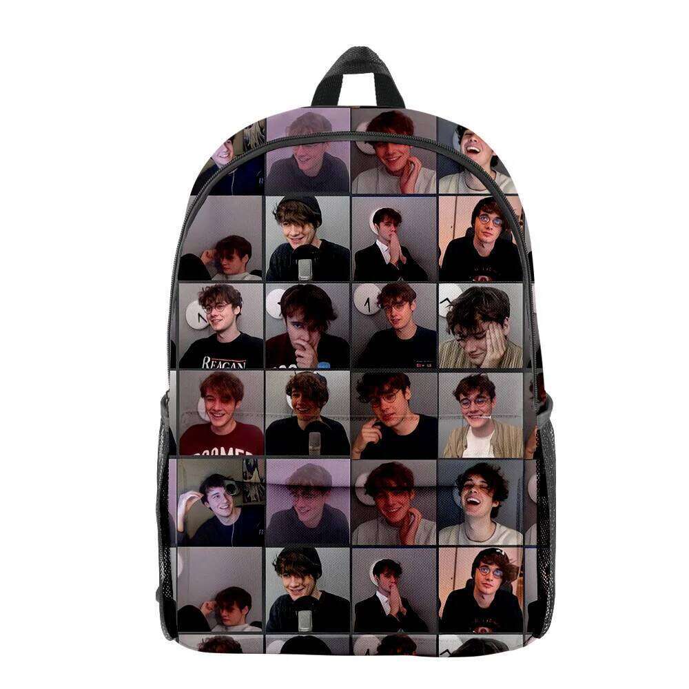Fashion Novelty Wilbur Soot Dream Team pupil Bookbag Notebook 3D Print Oxford Waterproof Boys/Girls Travel Backpacks
