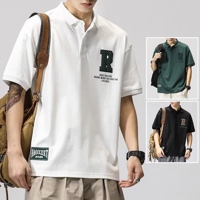 Summer Short Sleeves 2025 New Style Five-quarter Sleeve Casual New Simple Standard Trendy Designer T-shirt Men's Fashion Youth Popular Temperamen