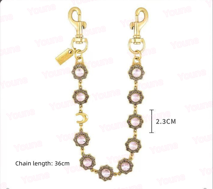 s designer lanyards Co ch Elliptical carved water dia buckle keychain for men women key chain charm bag keyring fashion Bag Parts Accessories