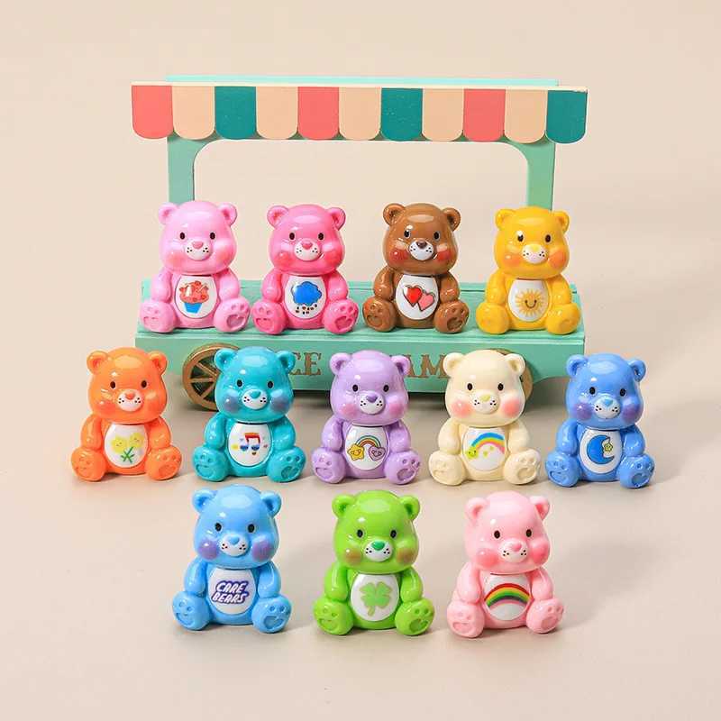Rainbow Bear Peripheral DIY Resin Accories Three-Dimensional Cartoon Model Keychain Pendant Car Small Ornaments W250703