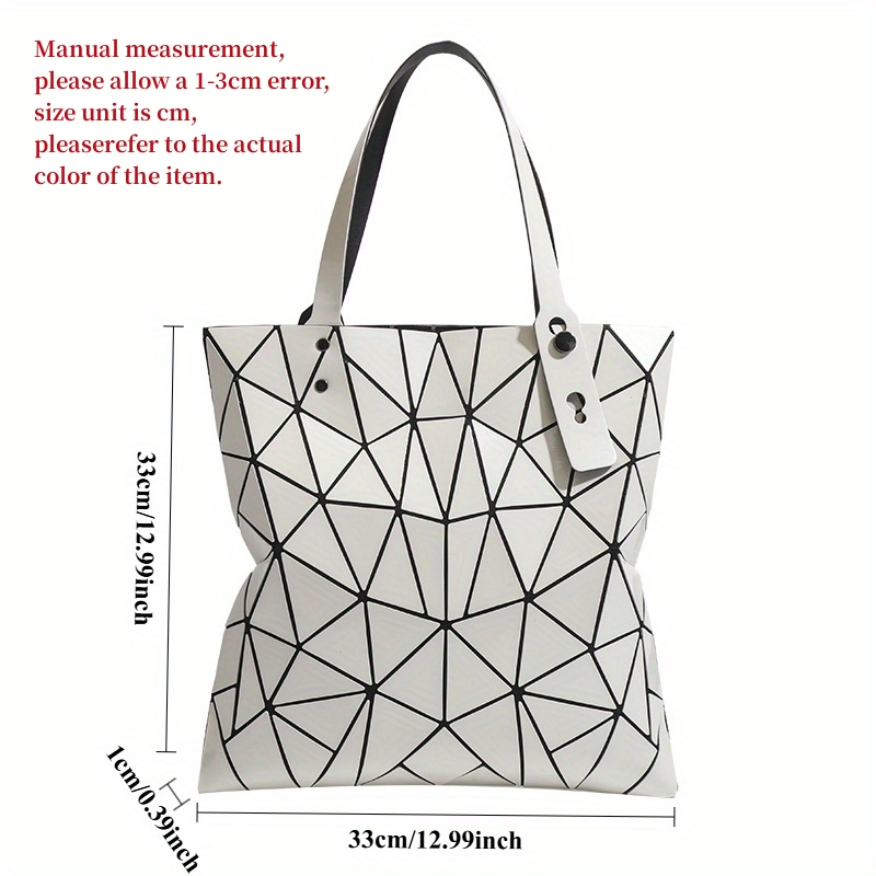 Shoulder Clutch Bags crossbody Women's tote bag 2025 handbag trendy geometric splicing diamond grid tote bag versatile flower hand-held single ha