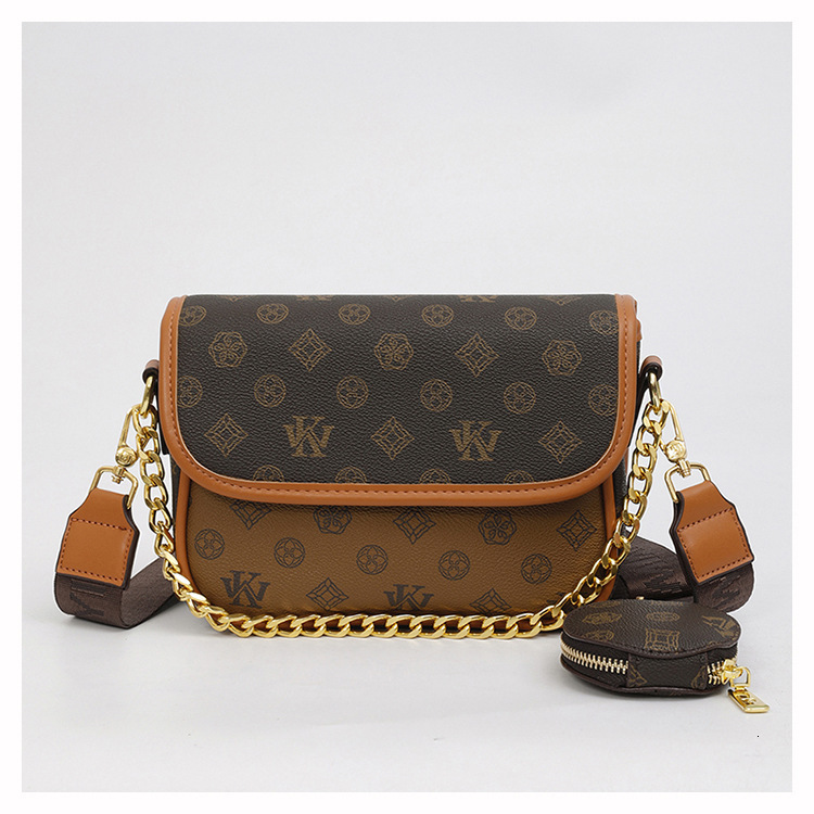 Free shipping designer High-End Fashion Wide Strap Small Square Bag for Women 2025 New Vintage Print Shoulder Bag Casual Crossbody Bag for Women