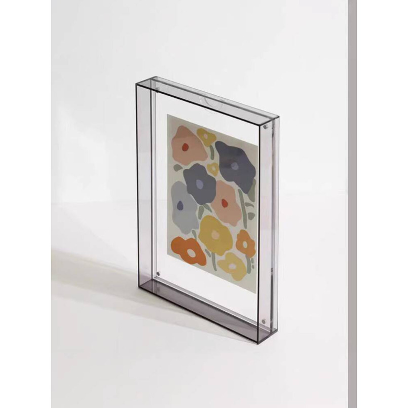Acrylic Display Stand INS Transparent Simple Living Room Storage Ornament Double-Sided 6inch Photo Frame Creative Personality H260306