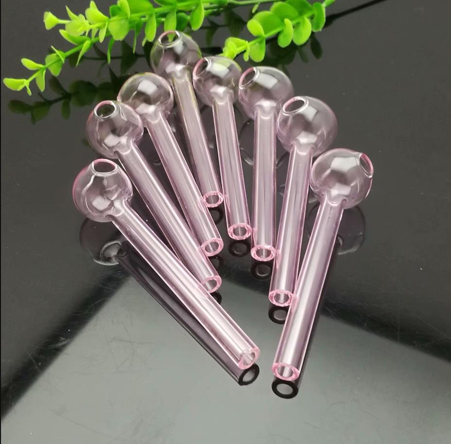 Pink thickened 10cm glass pot Glass bongs Oil Burner Glass Water Pipes Rigs Smoking Free