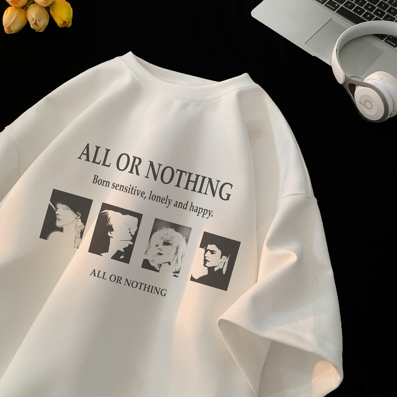 American Heavyweight Suede Round Neck Short Sleeve T-shirt For Designer Short Sleeves Men 2025 Summer Thin Loose Fit Plus Size Versatile Half Sleeve C