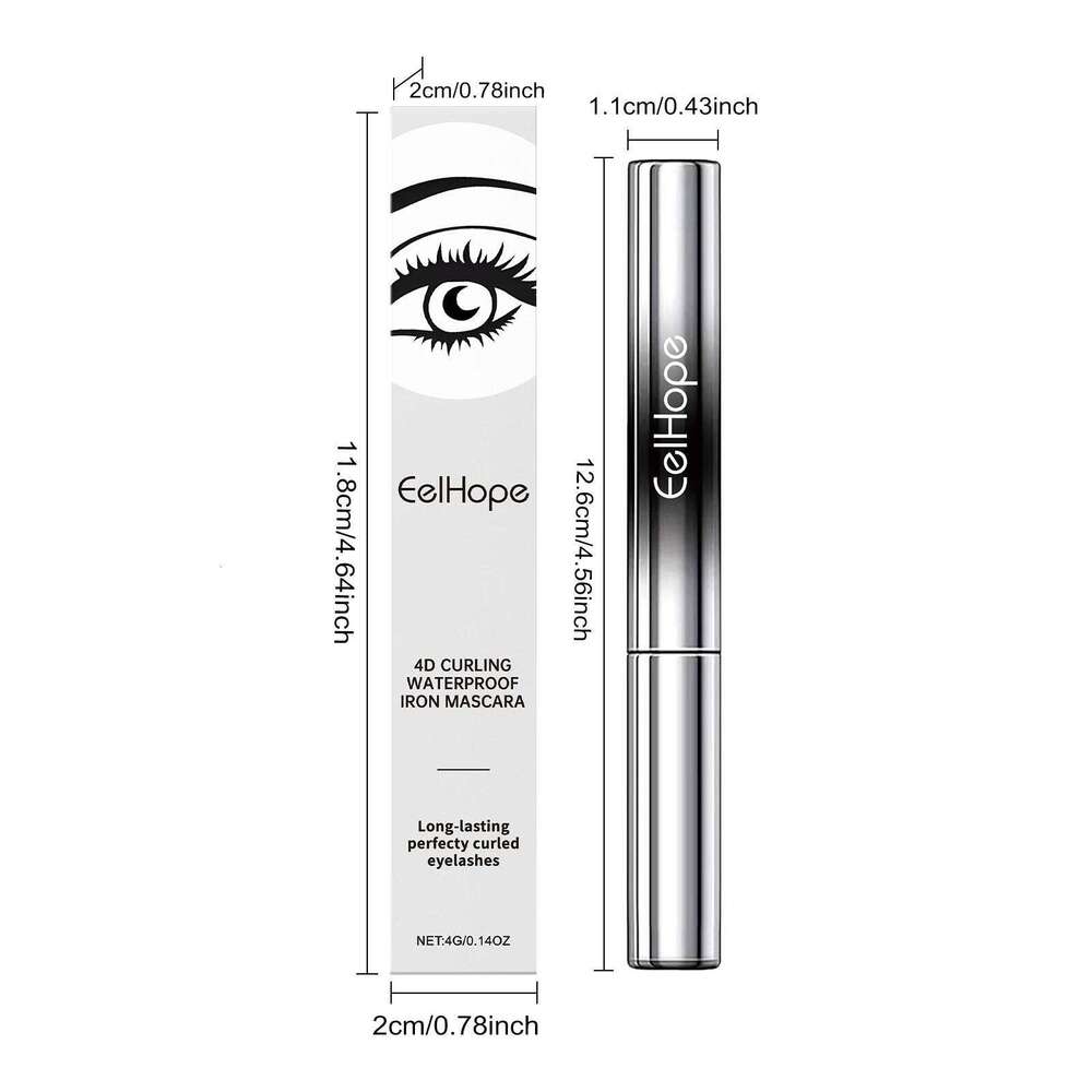 Eelhope 4g Eyelash Lengthening 4d Curly Thicken Eye Lash Long Lasting Makeup Waterproof Fast Dry Black Curling Mascara X250703