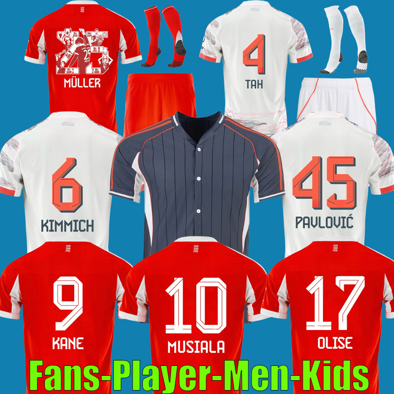 25 26 KANE soccer jerseys SANE BAYERNMUNICH DANKE FRANZ GNABRY OLISE DIER DAVIES KIMMICH football shirt SPECIAL 125TH AWAY Kids uniforms