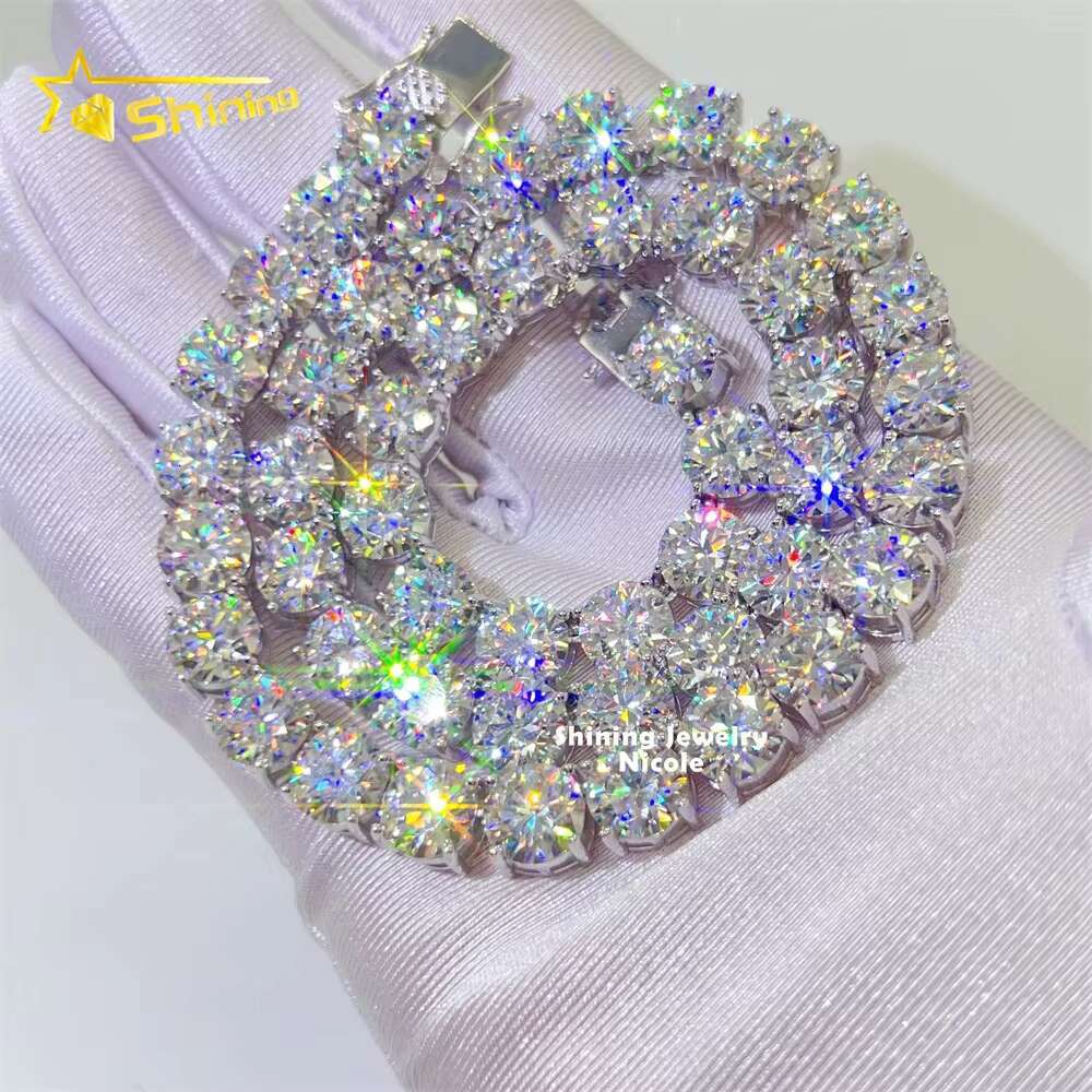 Luxury Jewelry 925 Sterling Silver Bracelet Diamond Moissanite Tennis Chain Hip Hop Fashion GRA Certified Iced Out