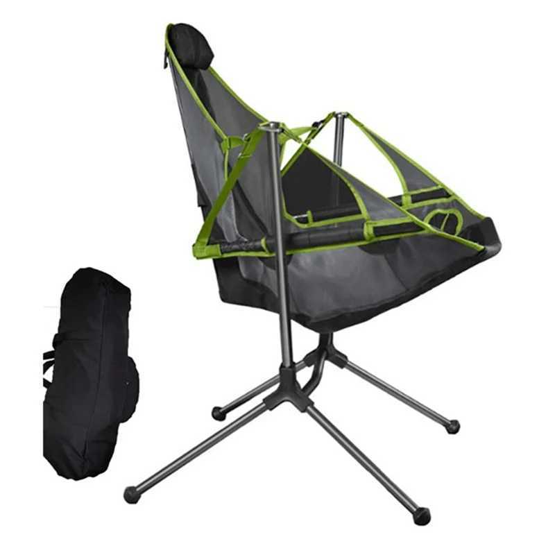 Camping Rocking Chair Park Swing Beach Chair Family Hammock Folding Chair Outdoor Camping Relax Beach Chair M250703